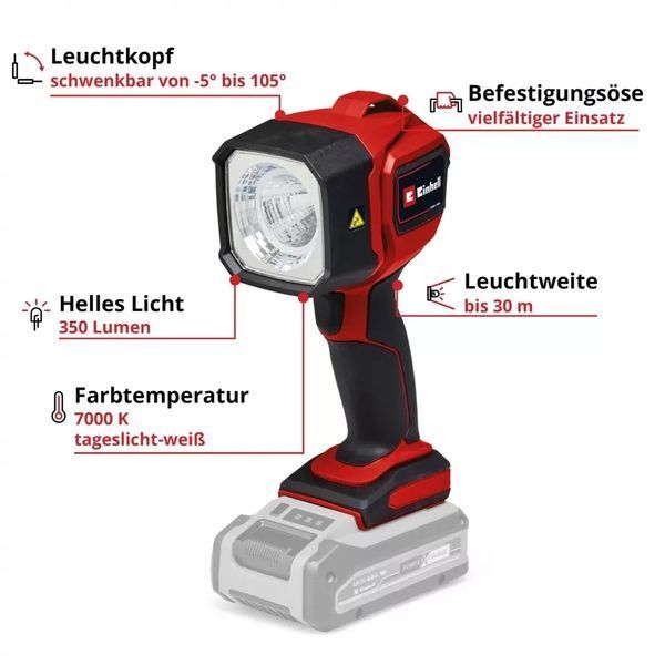 Ліхтар акумуляторний Einhell TC-CL 18/350 Li - Solo (4514175) 4514175 фото