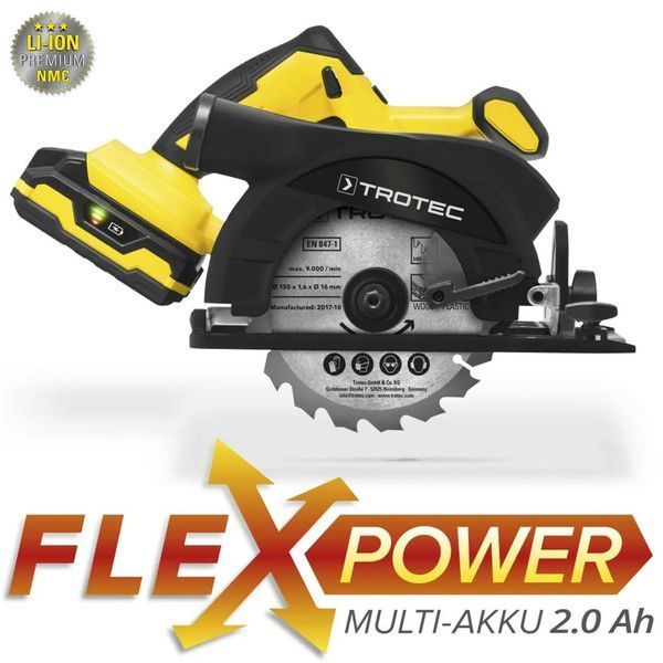Пила циркулярна акумуляторна Trotec PCSS 10-20V + кейс (4430000110) DAS302848 фото