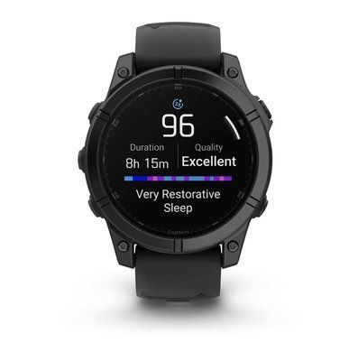 Спортивний годинник Garmin Fenix E Amoled 47 мм Slate Gray Steel з чорним силіконовим ремінцем 010-03025-01 010-03025-01 фото