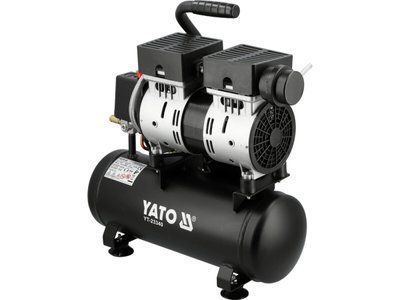 Компресор безоливний мережевий YATO 230 В, 550Вт, тиск 8Bar, под. повітря- 107 л/хв, ресивер- 6 л YT-23340 YT-23340 фото
