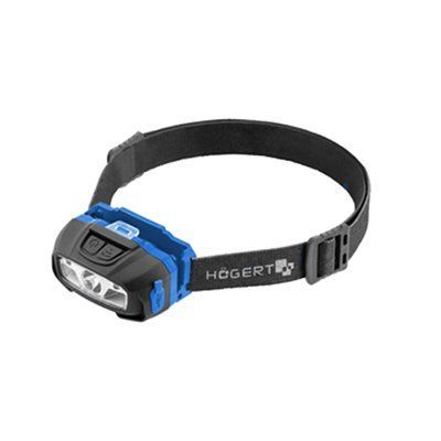 Налобний ліхтар LED USB 7 функцій HOEGERT 120 (HT1E422), світловий потік, лм: 120 5902801341694 фото