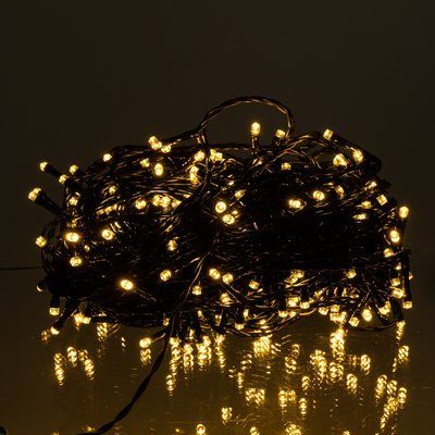 Новорічна гірлянда вулична 30 м 300 LED з сонячною батареєю чорний провід Жовтий SB300L30MBY Garlando SB300L30MBY SB300L30MBY фото