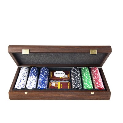 Покерний набір на 300 фішок елітний у подарунковому футлярі Manopoulos PXL20.300 PXL20.300 фото