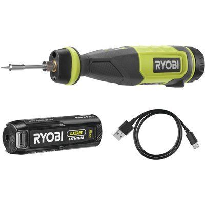 Паяльник акумуляторний Ryobi USB Lithium RSI4-120G 4В 2А&middot;год 460&deg;С світлодіодне підсвічування 0.1кг 5133006146 5133006146 фото