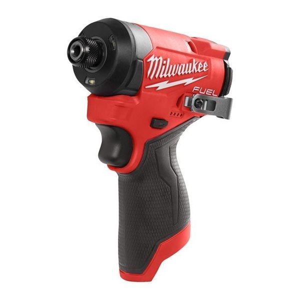 Шуруповерт ударний акумуляторний безщітковий 1/4'' HEX MILWAUKEE, M12 FID2-0, 170Нм (каркас, кліпса для реміня, тримач для біт, 4933479876 фото