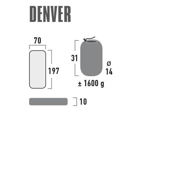 Килимок надувний High Peak Denver 10 cm Citronelle (41027) 928142 фото