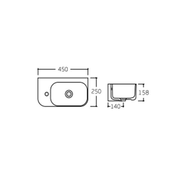 Раковина Qtap Tern 450х250х158 White QT1711H02RW SD00052902 фото