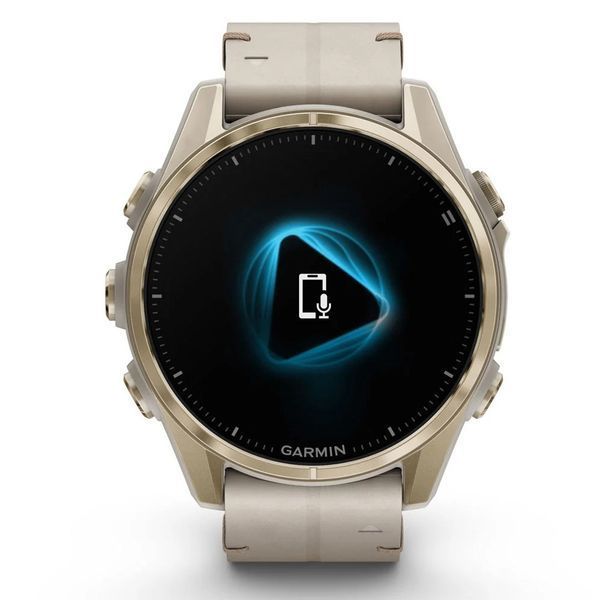 Смарт-годинник Garmin Fenix 8 Amoled 43 мм Sapphire Soft Gold with Limestone Leather Band 010-02903-40 010-02903-40 фото