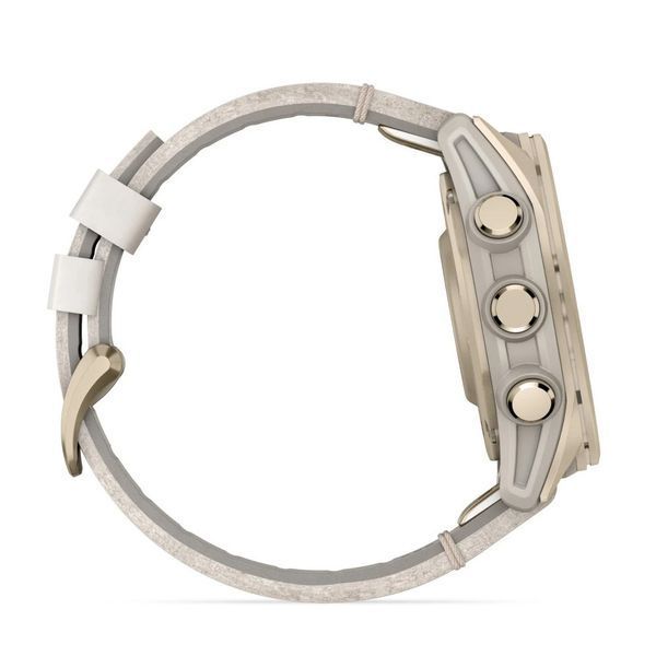 Смарт-годинник Garmin Fenix 8 Amoled 43 мм Sapphire Soft Gold with Limestone Leather Band 010-02903-40 010-02903-40 фото