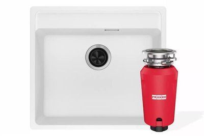 Комплект - мийка MRG 610-52 TL фраграніт, білий, 114.0668.820 і подрібнювач харч. відходів SLIM 50, 134.0715.098, вкл. Сифон 114.0763.938 114.0763.938 фото