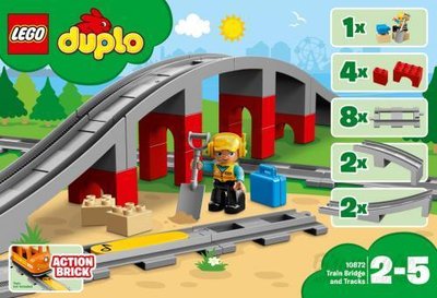 Конструктор LEGO DUPLO Залізничний міст і рейки 10872L фото