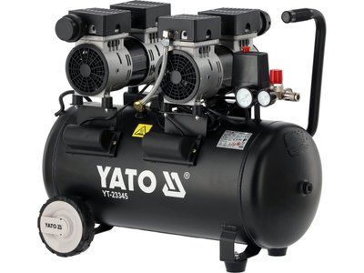 Компресор безоливний мережевий YATO 230В, 1500Вт, тиск 8Bar, под. повітря- 280 л/хв, ресивер- 50л YT-23345 YT-23345 фото