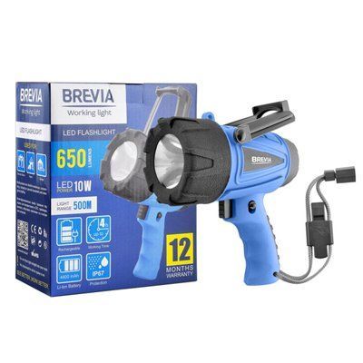 Ліхтар інспекційний Brevia LED 500М 10W LED 650lm 4400mAh, microUSB 11600(L) фото