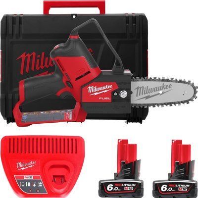 Пила ланцюгова акумуляторна безщіткова MILWAUKEE (шина 15 см) M12 FHS-602X (ЗУ+2ак.Х6А&middot;год+HDкейс) 4933472212 4933472212 фото