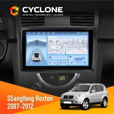 Штатна магнітола SsangYong Rexton 2007-2012 Cyclone C9-012 4x64 DSP 4G НФ-00008022 фото