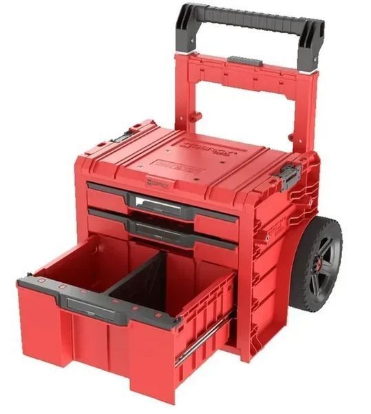 Ящик для інструментів на колесах 20 520x440x660 SYSTEM PRO Cart Plus Drawer 3 Red SKRWQCP2PD3CZEPG001 QBRICK 11060202302 фото
