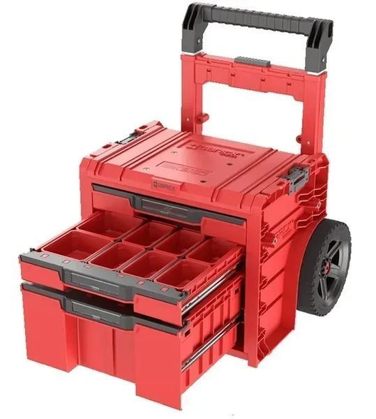 Ящик для інструментів на колесах 20 520x440x660 SYSTEM PRO Cart Plus Drawer 3 Red SKRWQCP2PD3CZEPG001 QBRICK 11060202302 фото