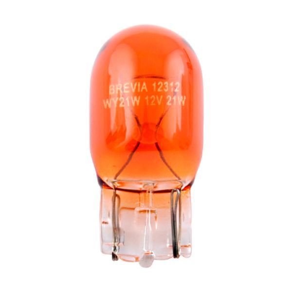 Лампа розжарювання Brevia WY21W 12V 21W WX3x16d AMBER CP, 10шт 12312C(L) фото