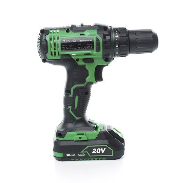 Дриль-шурупокрут APRO 20 В, 2 А, 20D, 2 АКБ, ЗП, кейс 063665 063665 фото