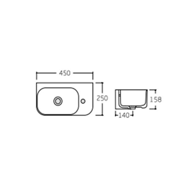 Раковина Qtap Tern 450х250х158 White QT1711H02LW SD00052903 фото
