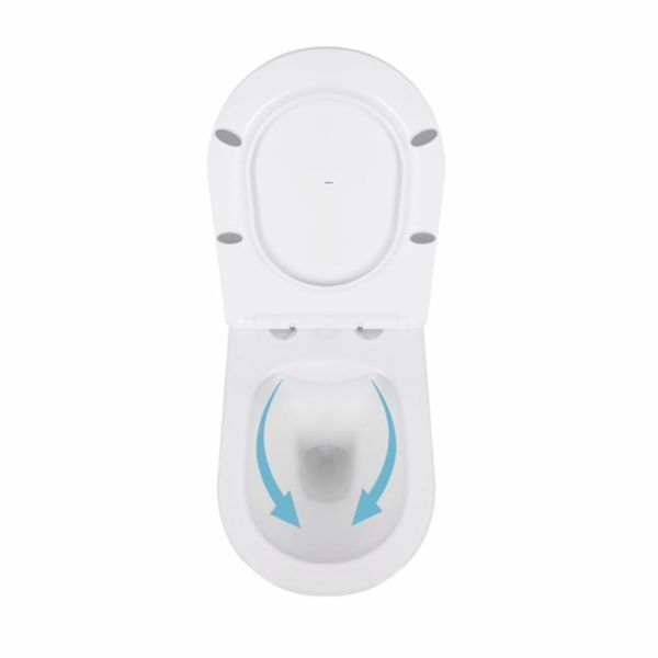 Унітаз підвісний Qtap Swan безобідковий з сідінням Soft-close QT16335178W SD00036227 фото
