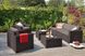 Комплект садових меблів Keter California 3 seater, коричневий 8711245155432 фото 4