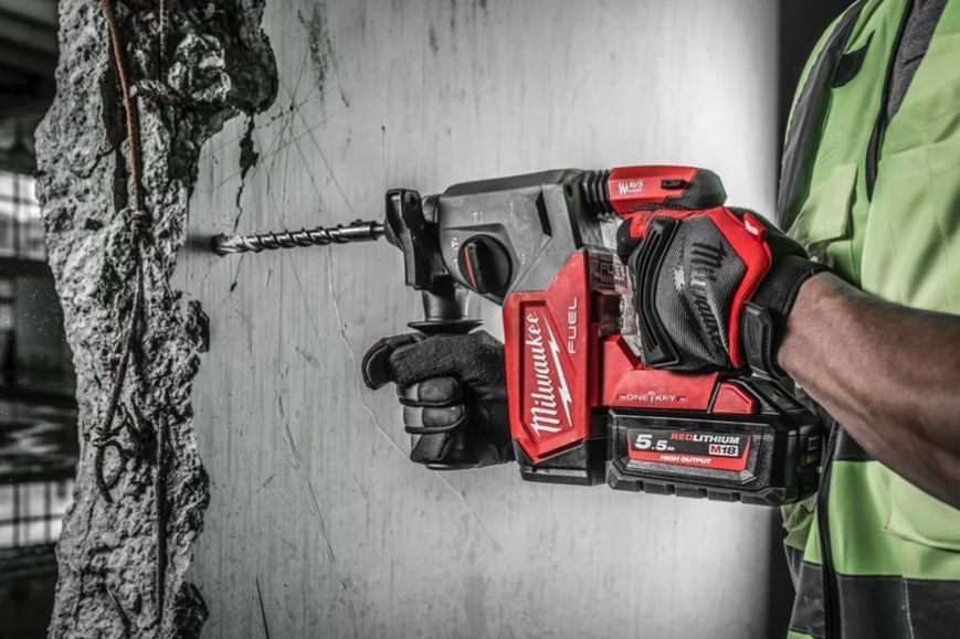 Перфоратор акумуляторний SDS-PLUS MILWAUKEE, M18 ONEFH-0, 2,5Дж (каркас) 4933478895 фото