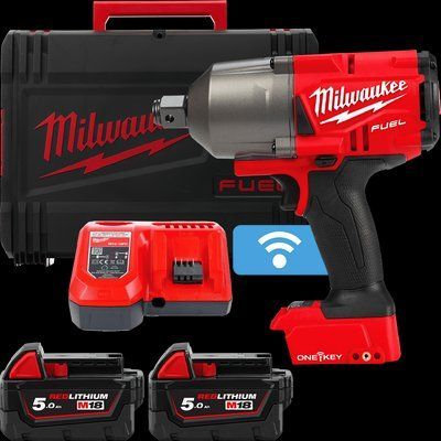 Гайковерт акумуляторний безщітковий 3/4'' MILWAUKEE, M18 ONEFHIWF34-502X, 2034Нм, з кільцем (зарядний пристрій M12-18 FC, 2 акум 4933459730 фото