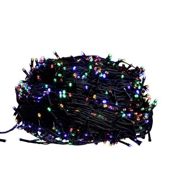 Гірлянда Різдвяна фея вулична 100 (м) 1000 LED чорний провід Мультиколір CF1000L100MBML Garlando CF1000L100MBML CF1000L100MBML фото