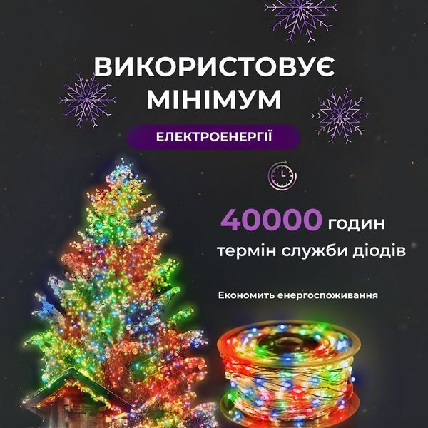 Гірлянда роса на пульті 200 метрів на 2000 led світлодіодів крапля на білому дроті мультиколор 2000L200MWML Garlando 2000L200MWML 2000L200MWML фото