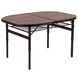 Стіл Bo-Camp Melrose Oval 120x80 cm Black/Wood look (1404220) DAS302785 фото 1
