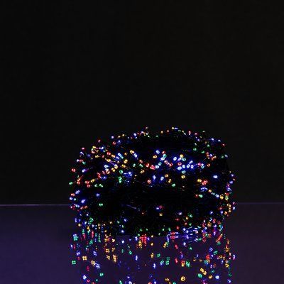 Новорічна гірлянда вулична 30 м 300 LED з сонячною батареєю чорний провід Мультиколір SB300L30MBML Garlando SB300L30MBML SB300L30MBML фото