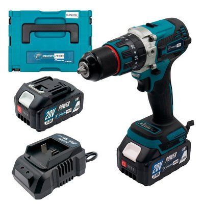 Акумуляторний шурупокрут PROFI-TEC DHP485BL POWERLine (2&times;PT2050MP (4.0 Аг), зарядний пристрій) 006269P фото