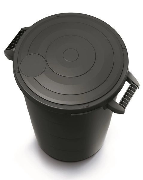 Бак для сміття Prosperplast Smooth 80 л, чорний 5905197463346 фото