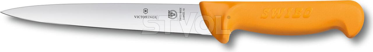 Ніж кухонний філейний Victorinox Swibo Filleting, для филе, помаранчевий, 18 см