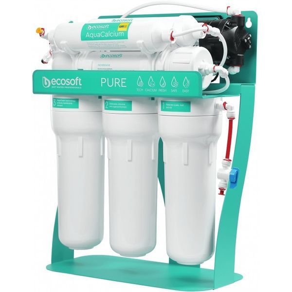 Фільтр зворотного осмосу Ecosoft P'URE AquaCalcium Mint з помпою на станині мембрана 75gpd DuPont MO675PSMACECO фото