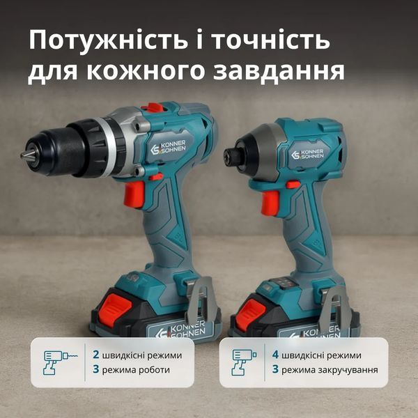 Бездротовий майстер набір 2в1 K&ouml;nner & S&ouml;hnen KS IDISD 20V SET 2 KS IDISD 20V SET 2 фото