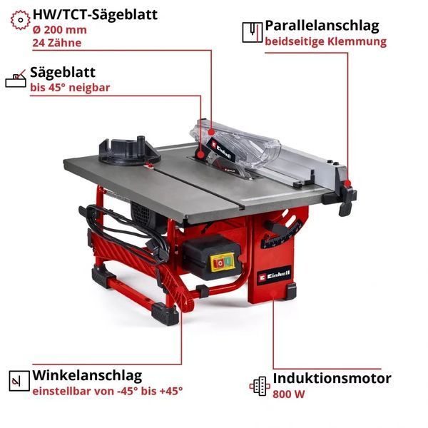 Настільна циркулярна пила Einhell TC-TS 8 I (4340412) 4340412 фото