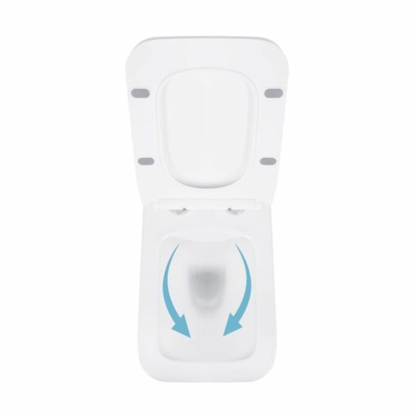 Унітаз підвісний Qtap Crow безобідковий з сідінням Soft-close QT05335170W SD00036222 фото