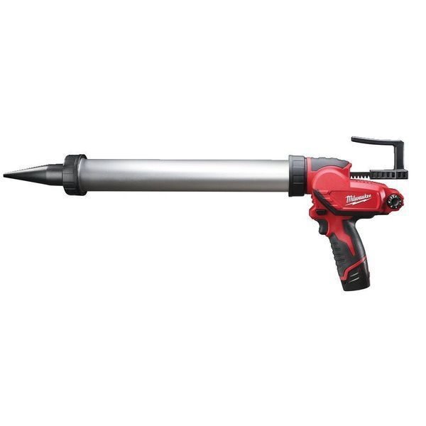 Пістолет для герметиків акумуляторний MILWAUKEE, M12 PCG/600A-201B, 600мл (зарядний пристрій С12 С, 1 акумулятор М12 В2 2Ач, алю 4933441670 фото