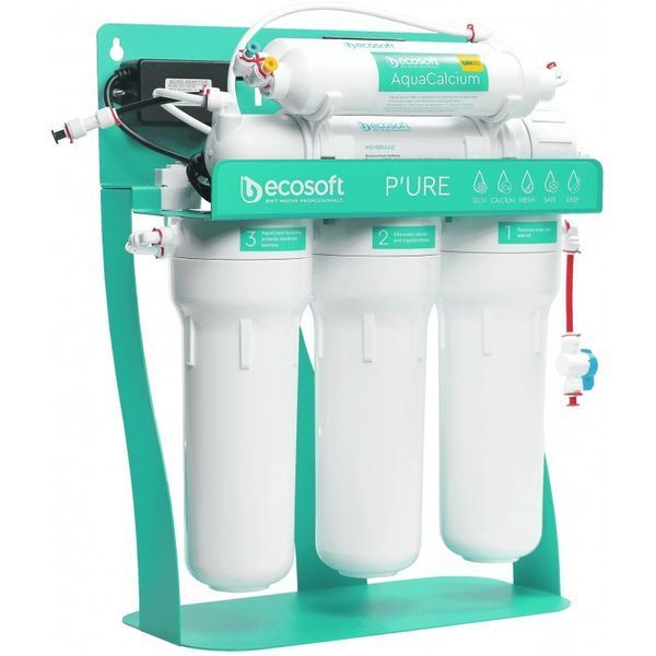 Фільтр зворотного осмосу Ecosoft P'URE AquaCalcium Mint з помпою на станині мембрана 75gpd DuPont MO675PSMACECO фото