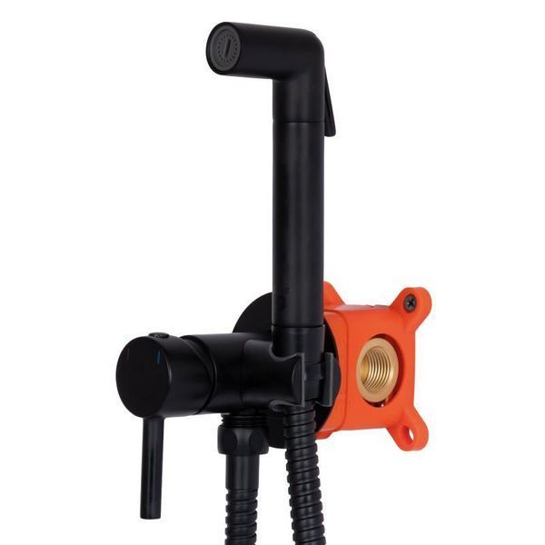 Набор для гігієнічного душу Qtap Inspai-Varius округлий QTINSVARBСRV00440001 Black Matt SD00035723 фото