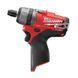 Шуруповерт акумуляторний безщітковий 1/4'' HEX MILWAUKEE, M12 CD-0, 37Нм (каркас, кліпса для ременя, картонне пакування) 4933440450 фото 1