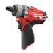 Шуруповерт акумуляторний безщітковий 1/4'' HEX MILWAUKEE, M12 CD-0, 37Нм (каркас, кліпса для ременя, картонне пакування) 4933440450 фото 2