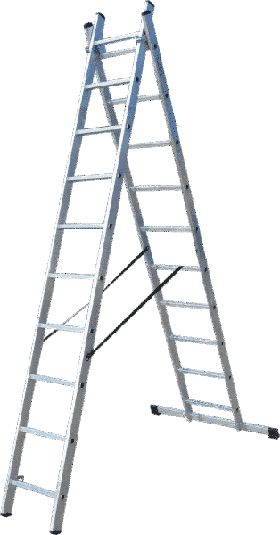 Драбина ELKOP 2-секц. розкл. 2*10сх. 2,7-4,5м VHR Т(Н) VHR Т(Н) 2*10 фото