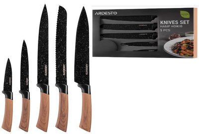 Набір ножів Ardesto Midori 5 пр., нержавіюча сталь, пластик AR2105BWD фото