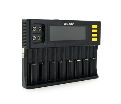 Зарядний пристрій універсальний Liitokala Lii-S8, АЗарядний пристрій+С Зарядний пристрій, 8 каналів, LCD дисплей, підтримує U_18698 фото