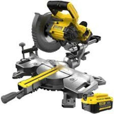 Торцовочна пила безщіткова FATMAX V20, диск 190 мм, висота різу 90мм,3600об/хв, протяжка 216мм,1Акум 4А SFMCS701M1-QW SFMCS701M1-QW фото
