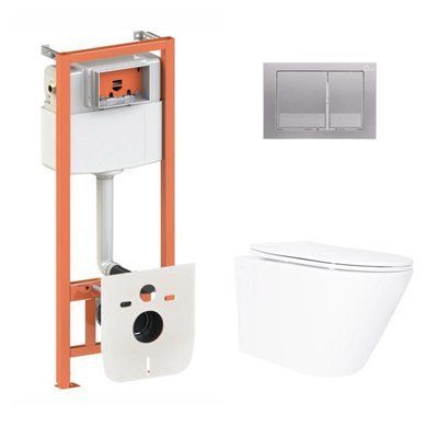 Готове рішення Qtap для ванної кімнати: підвісний унітаз Swan Ultra Quiet 520x360x320 + комплект інсталяції SD00054330 фото