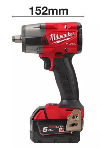 Гайковерт акумуляторний безщітковий MILWAUKEE 1/2" (881 Нм) M18 FMTIW2F12-502X, з фрикційним кільцем, (+ заряд.пристрій, 2 акуму 4933478450 фото